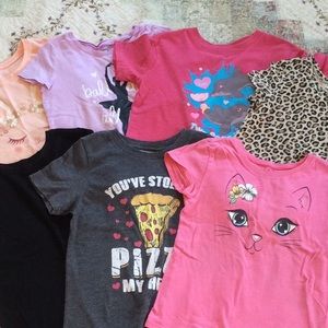Bundle of 9 girls t-shirts, size 5T